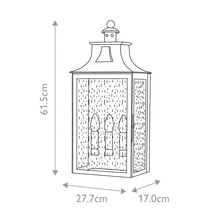 Balmoral Outdoor Wall Lantern Bronze - Comet Lighting