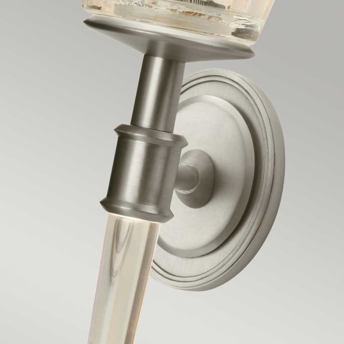 Agatha 2 Light Wall Light - Brushed Nickel - Comet Lighting