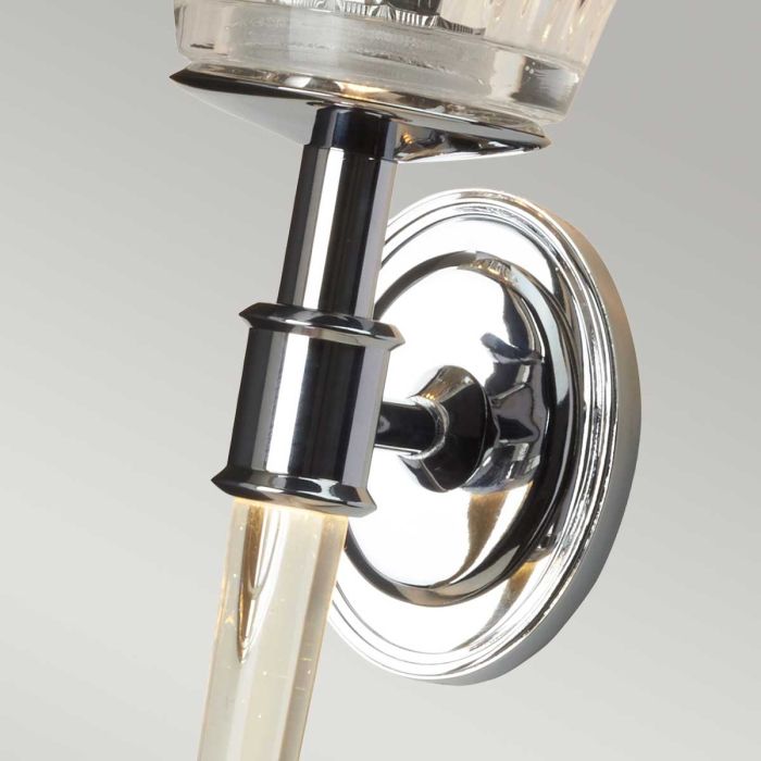 Agatha 2 Light Wall Light - Polished Chrome - Comet Lighting