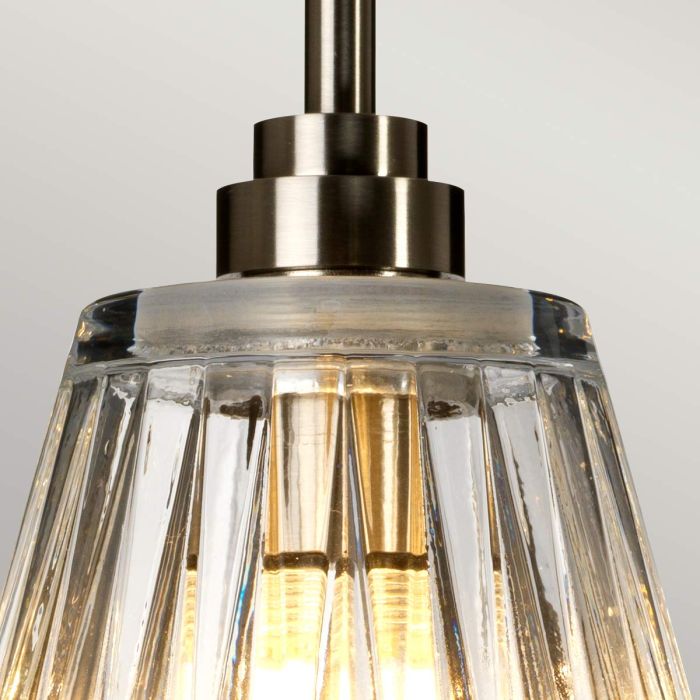Agatha 1 Light Pendant - Brushed Nickel - Comet Lighting