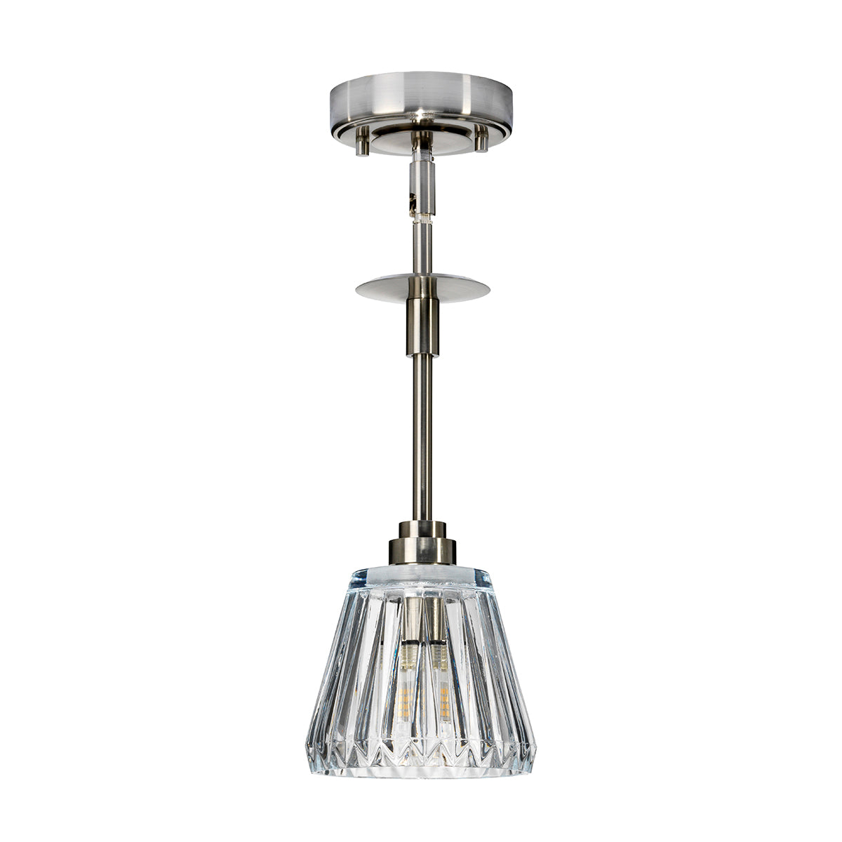 Agatha 1 Light Pendant - Brushed Nickel - Comet Lighting