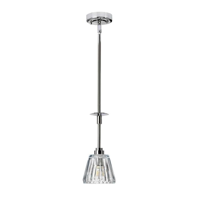 Agatha 1-Light Pendant - Polished Chrome - Comet Lighting