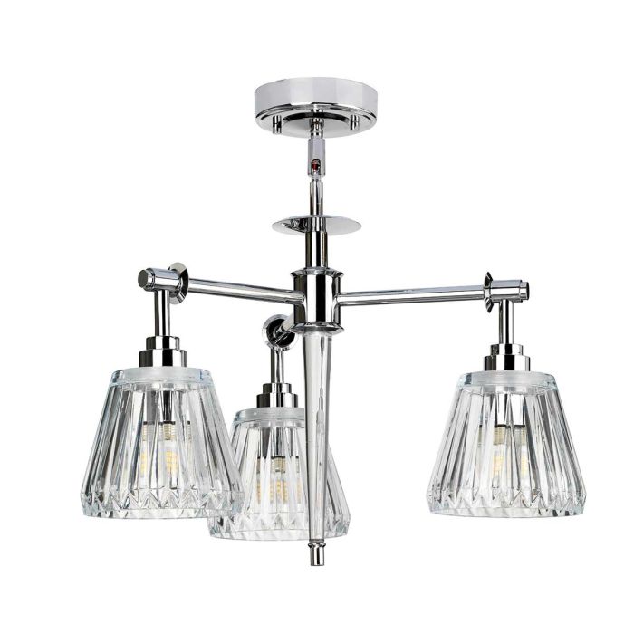 Agatha 3-Light Pendant - Polished Chrome - Comet Lighting
