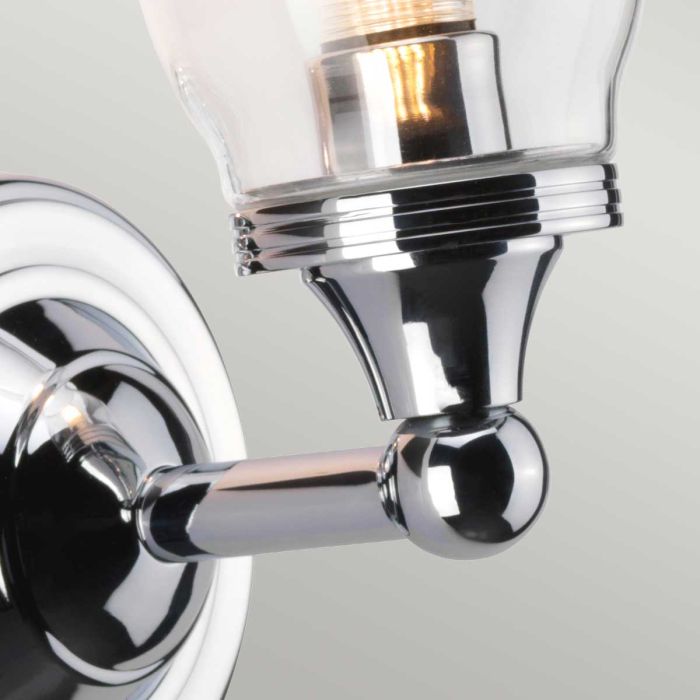 Austen2 Wall Light Polished Chrome - Comet Lighting