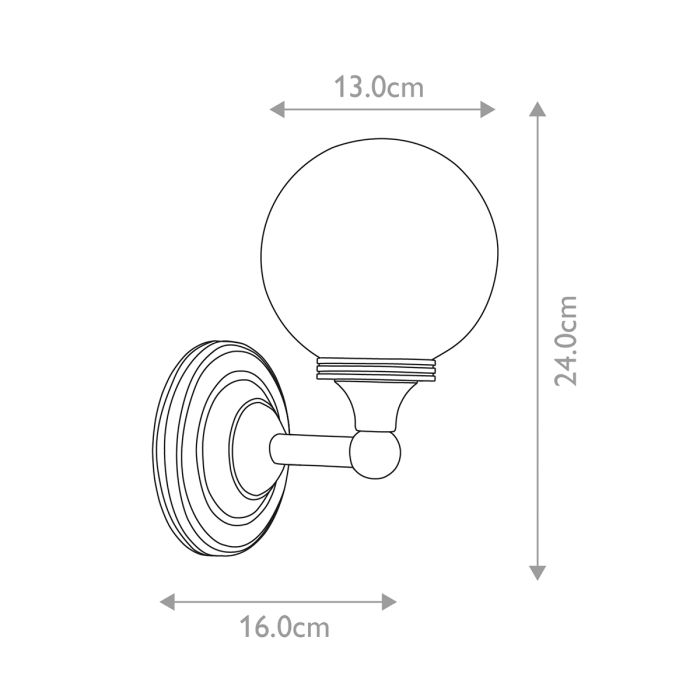 Austen4 Wall Light Polished Chrome - Comet Lighting