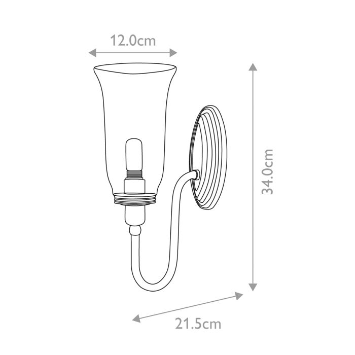 Blake 1 Light - Polished Chrome - Comet Lighting