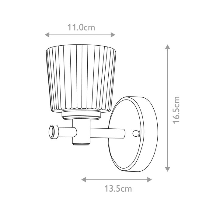 Binstead 1 Light Wall Light - Comet Lighting