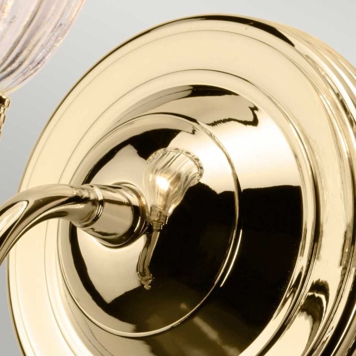 Carroll1 Wall Light Polished Brass - Comet Lighting