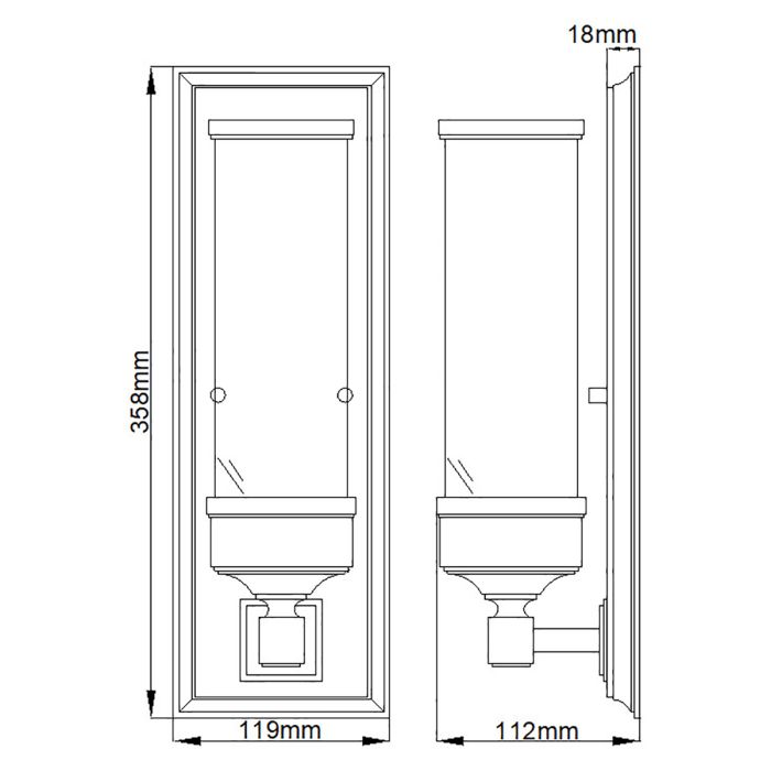 Cambridge 1-Light Wall Light - Comet Lighting