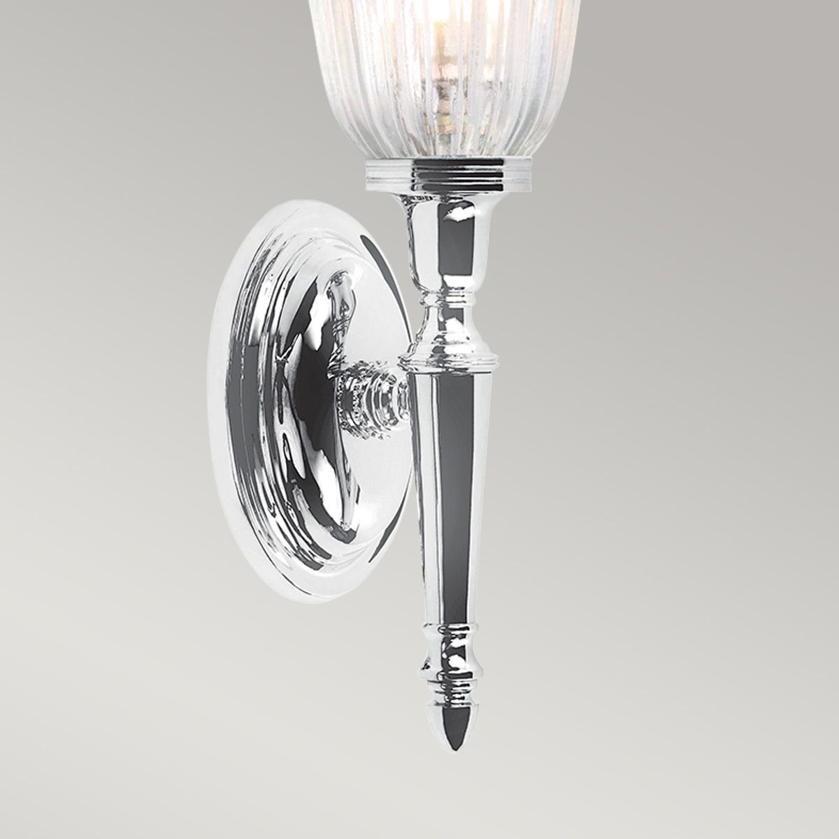Dryden 1 Light Wall Light - Polished Chrome - Comet Lighting