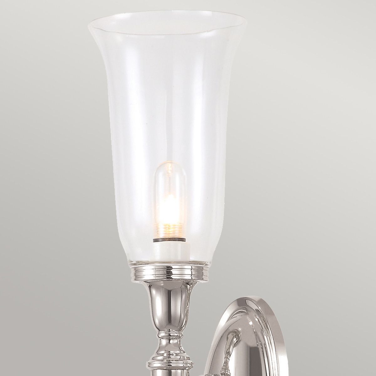 Dryden2 Wall Light Polished Nickel - Comet Lighting