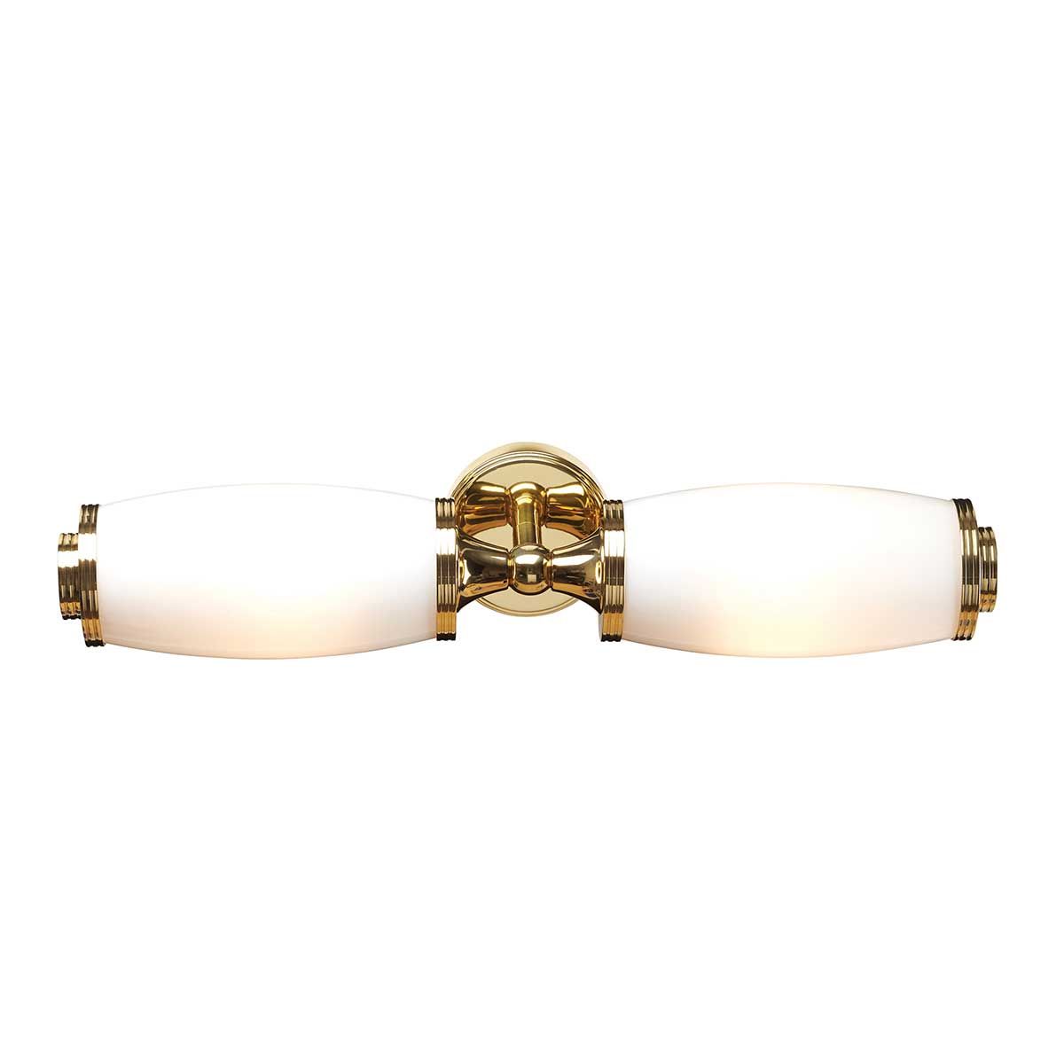 Eliot Twin Wall Light Polished Brass - Comet Lighting