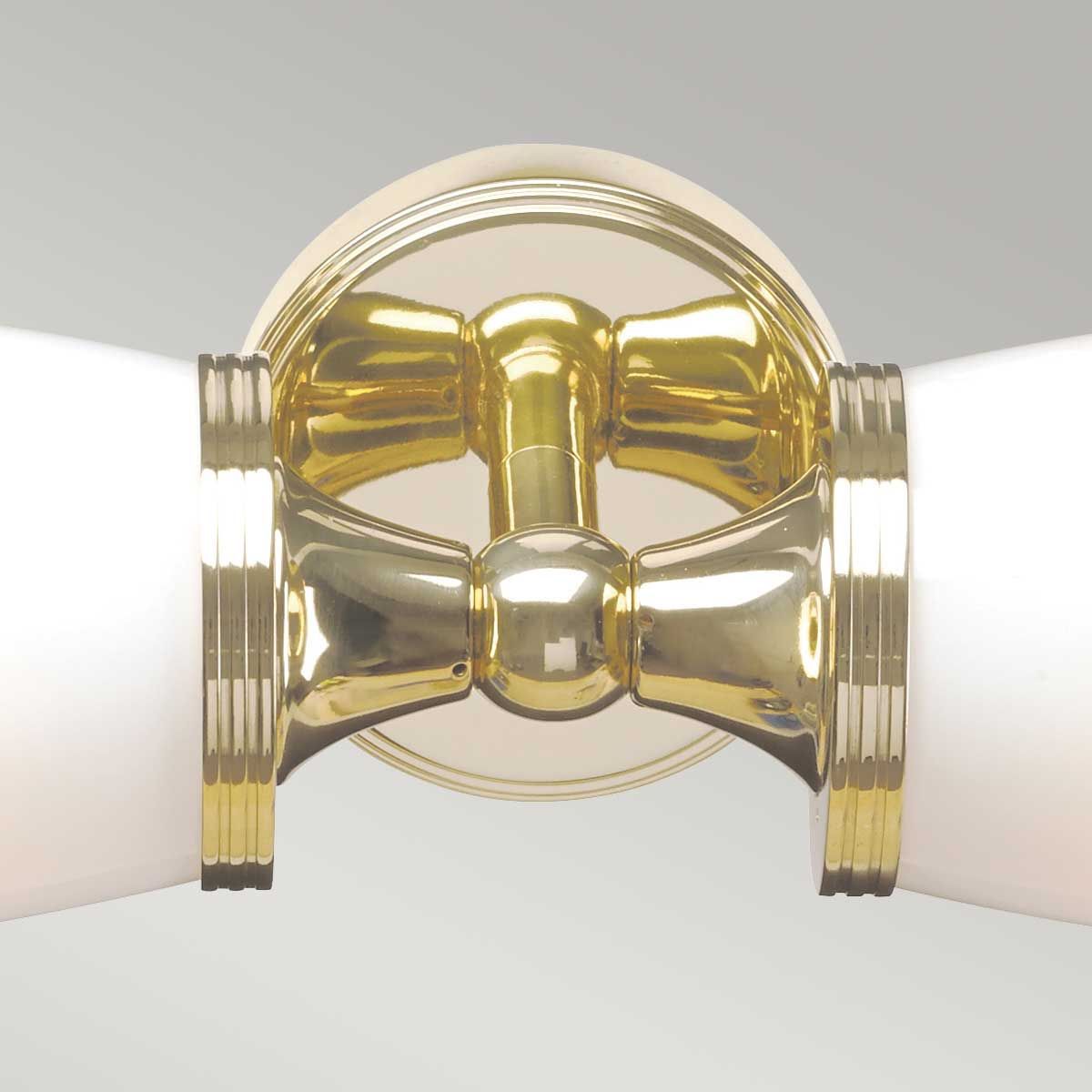 Eliot 2 Light Wall Light - Polished Brass - Comet Lighting