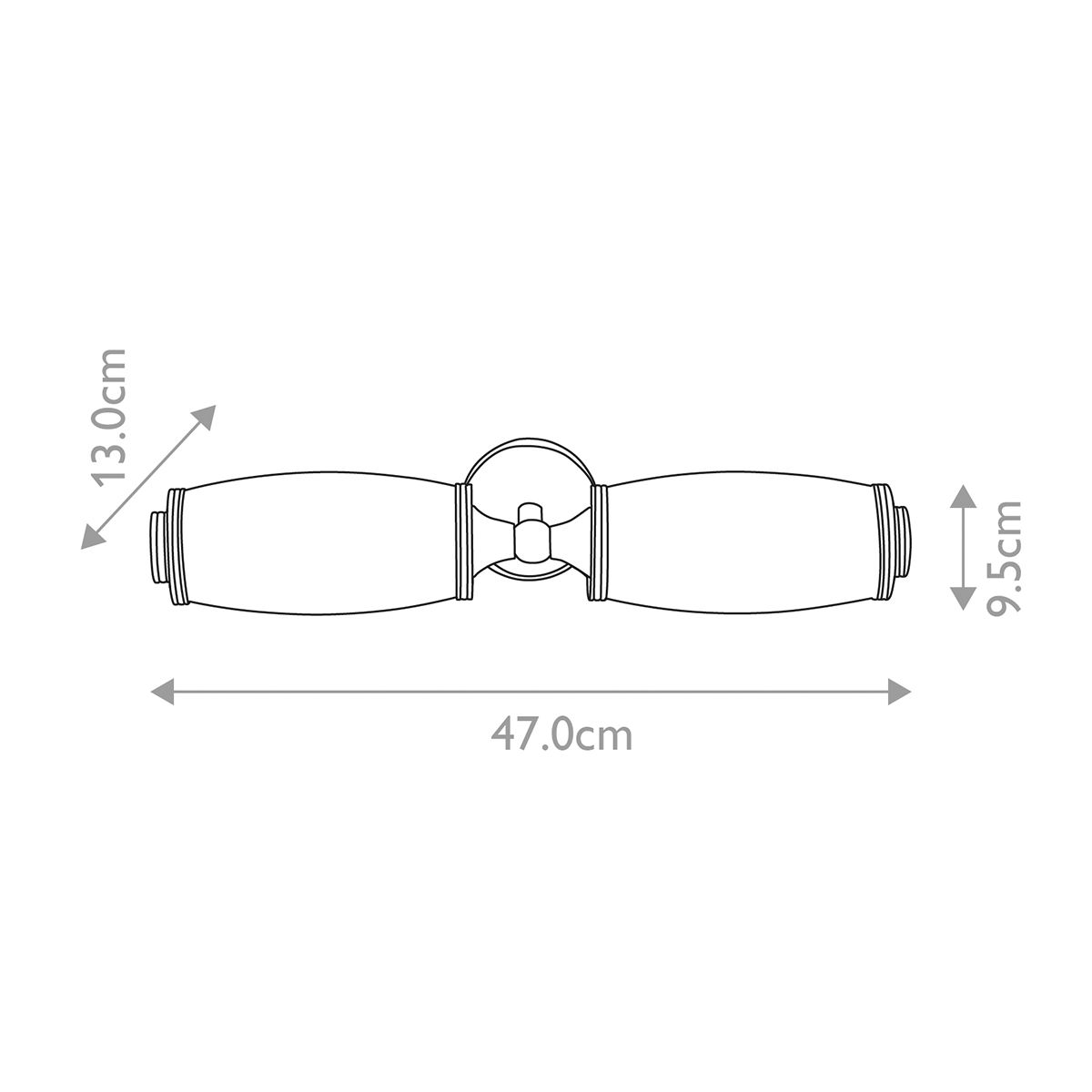 Eliot Twin Wall Light Polished Brass - Comet Lighting