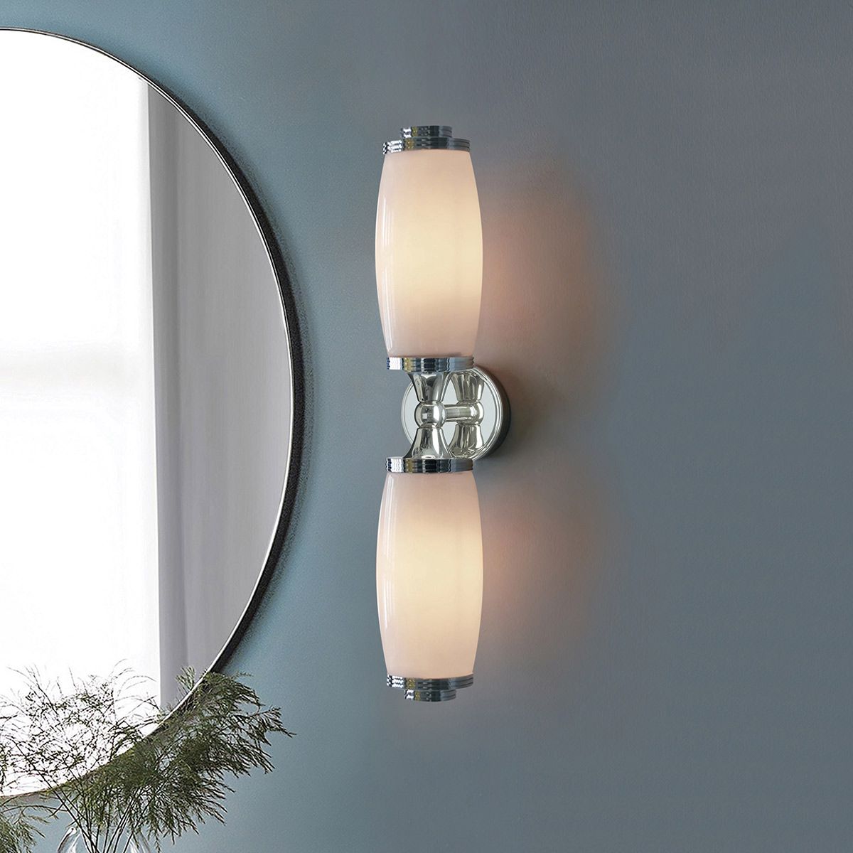Eliot Twin Wall Light Polished Chrome - Comet Lighting