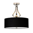 Falmouth 3-Light Semi Flush - Polished Chrome - Comet Lighting