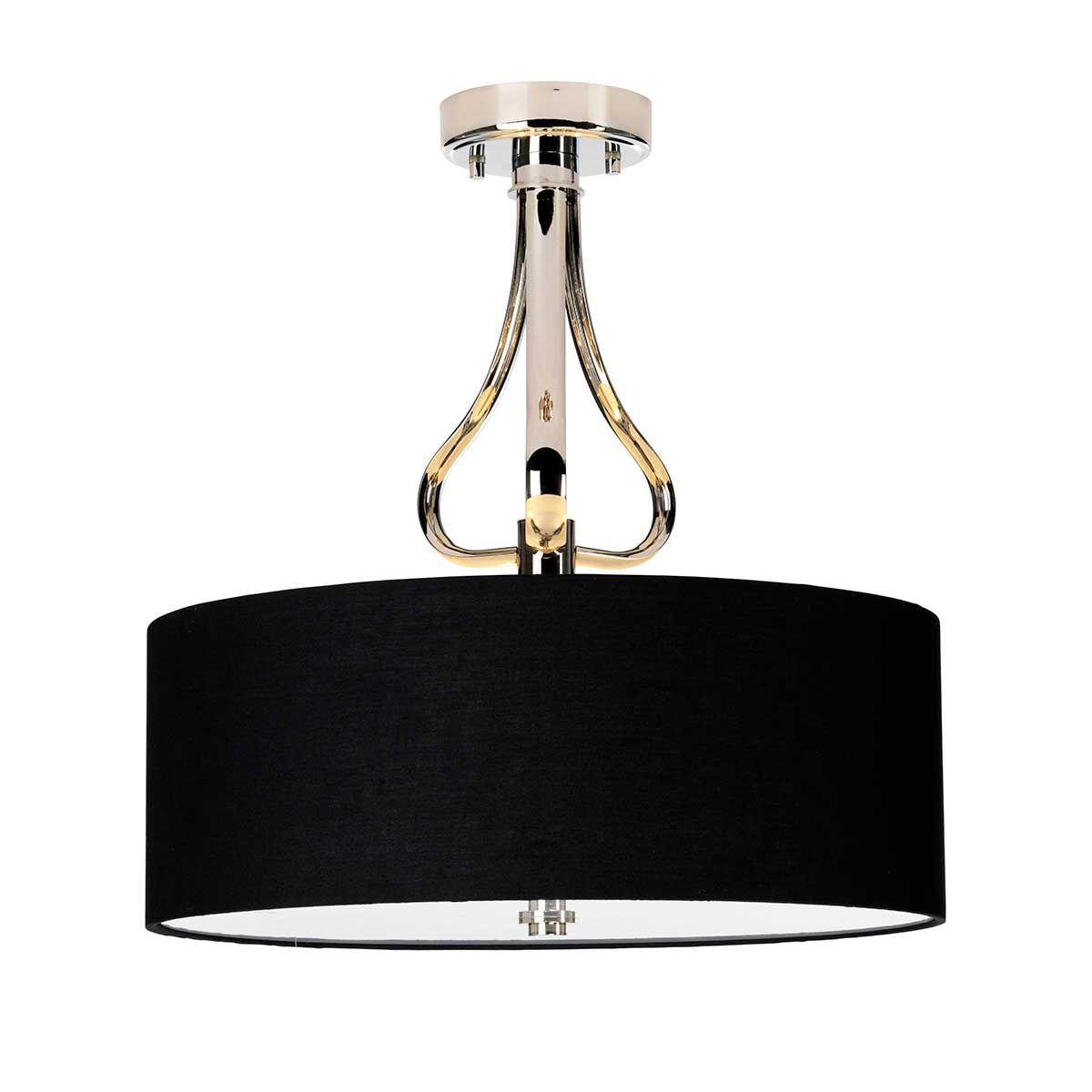 Falmouth 3-Light Semi Flush - Polished Chrome - Comet Lighting