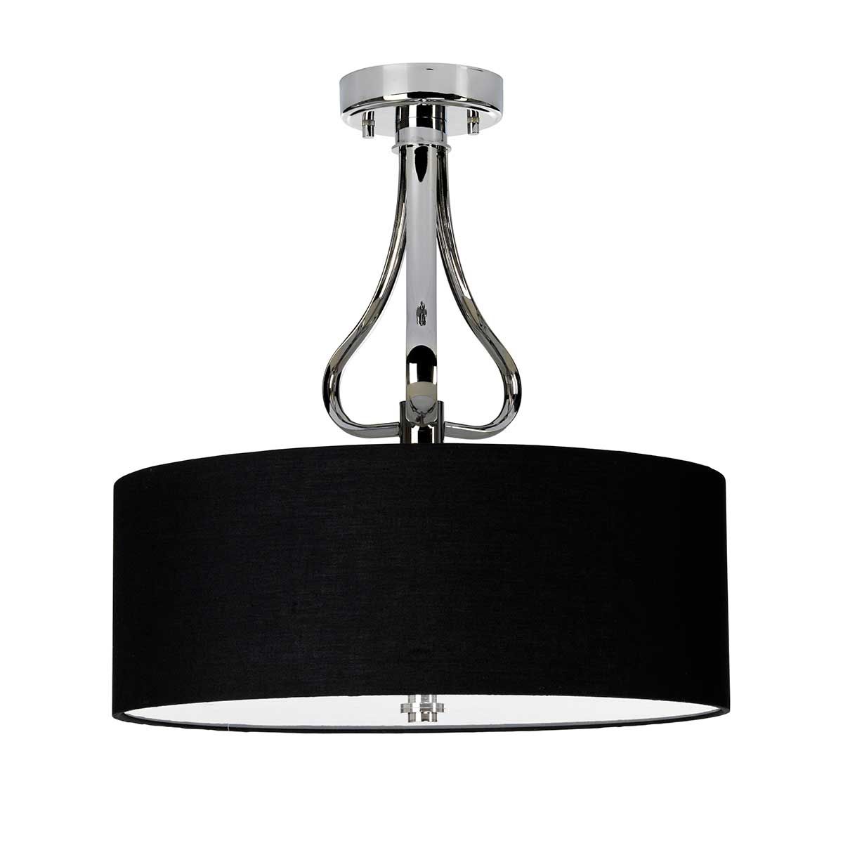 Falmouth 3-Light Semi Flush - Polished Chrome - Comet Lighting