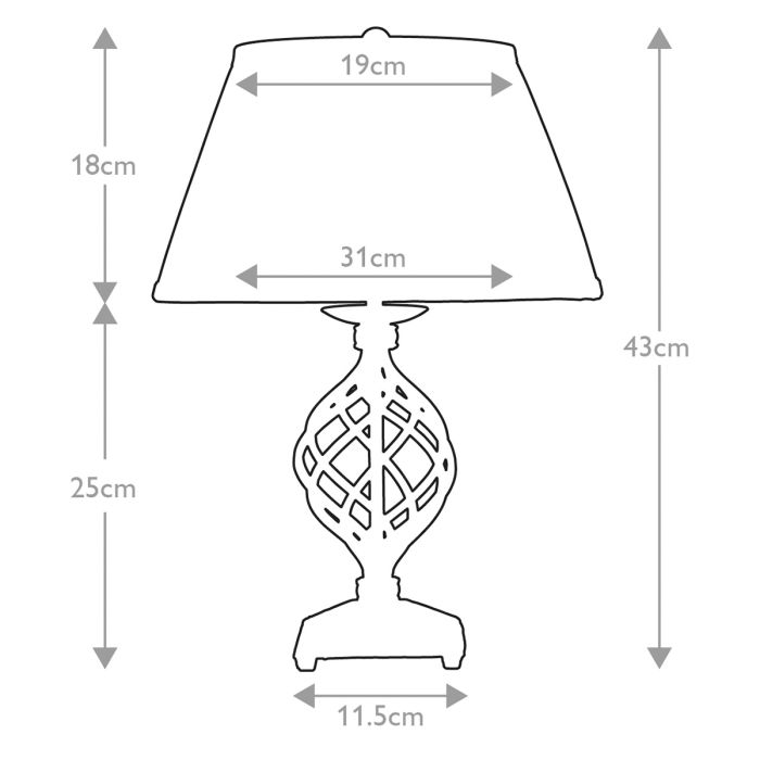 Belfry 1 Light Table Lamp - Comet Lighting