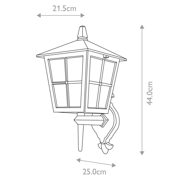Canterbury 1 Light Wall Up Lantern - Comet Lighting