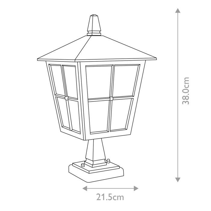 Canterbury 1 Light Pedestal Lantern - Comet Lighting