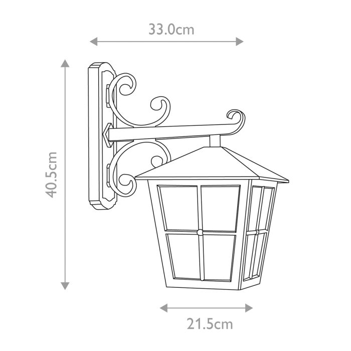 Canterbury 1 Light Grande Wall Down Lantern - Comet Lighting