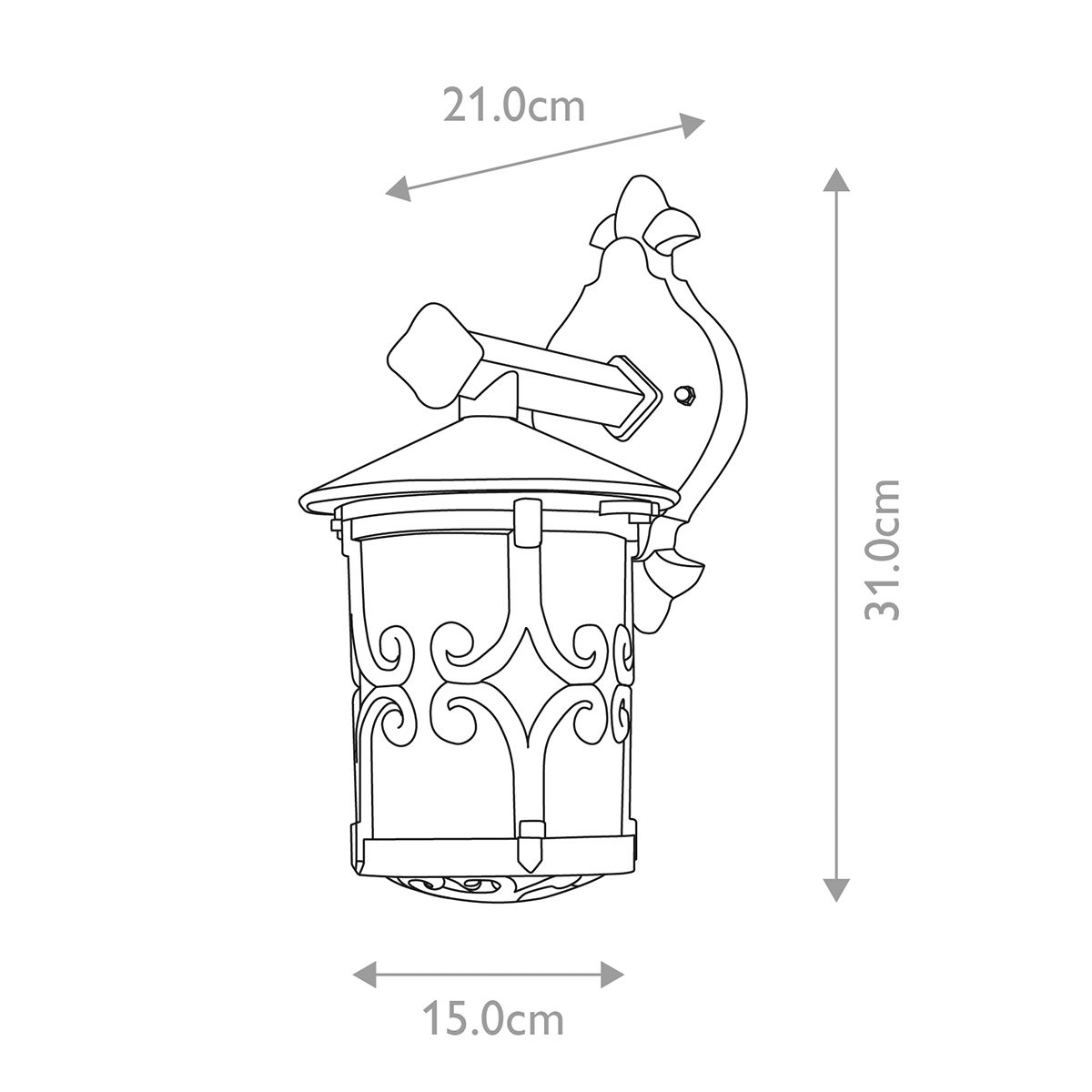 Hereford Wall Down Lantern - Comet Lighting
