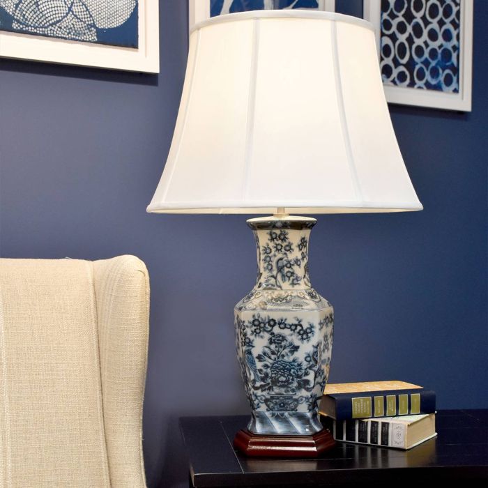 Blue Hex 1 Light Table Lamp - Comet Lighting