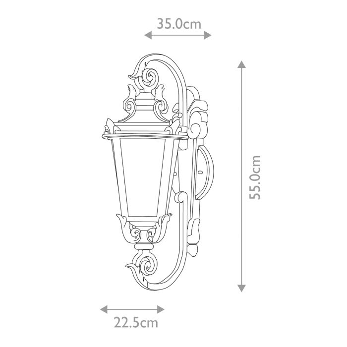 Baltimore 1 Light Medium Wall Lantern - Comet Lighting