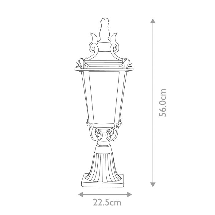 Baltimore 1 Light Medium Pedestal Lantern - Comet Lighting