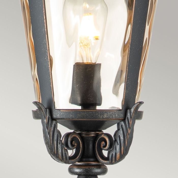 Baltimore Outdoor Medium Pillar Lantern Bronze - Comet Lighting