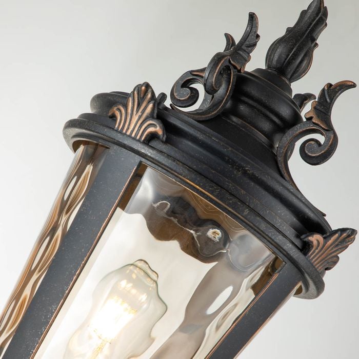 Baltimore Outdoor Medium Pillar Lantern Bronze - Comet Lighting