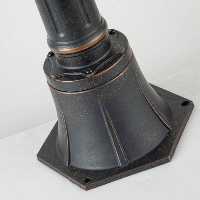 Baltimore Outdoor Medium Pillar Lantern Bronze - Comet Lighting
