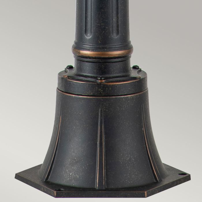 Baltimore Outdoor Medium Pillar Lantern Bronze - Comet Lighting