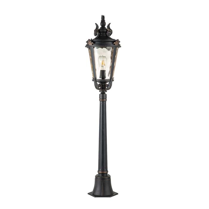 Baltimore Outdoor Medium Pillar Lantern Bronze - Comet Lighting