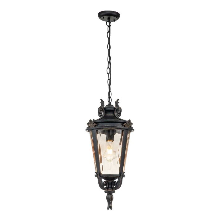 Baltimore Outdoor Chain Lantern Large Bronze - Comet Lighting