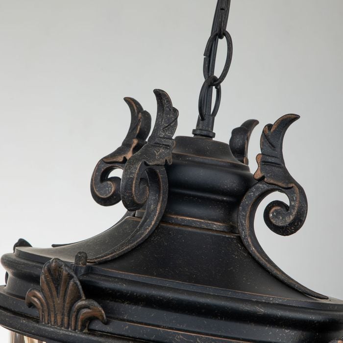 Baltimore Outdoor Chain Lantern Large Bronze - Comet Lighting