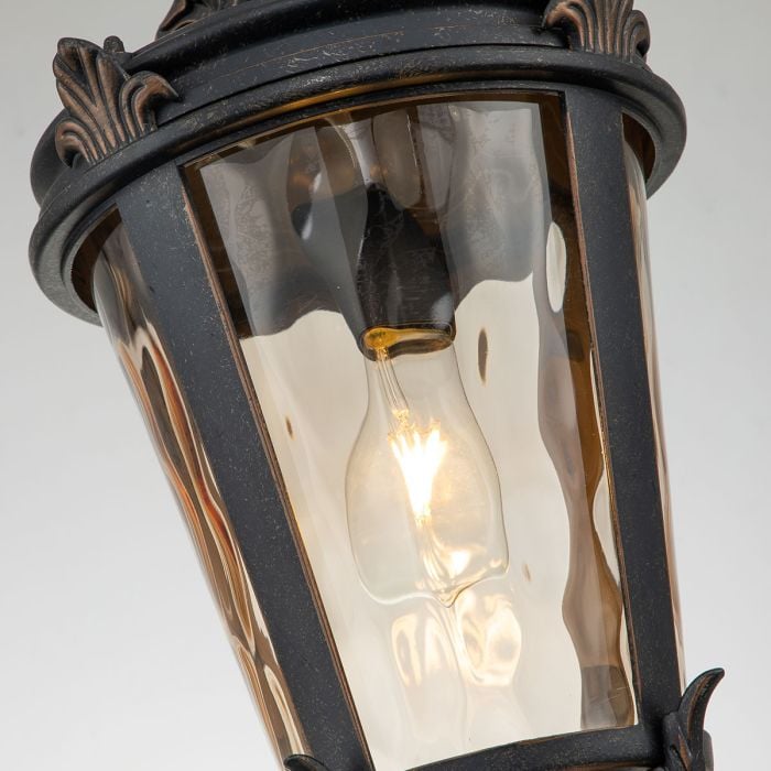 Baltimore Outdoor Chain Lantern Large Bronze - Comet Lighting