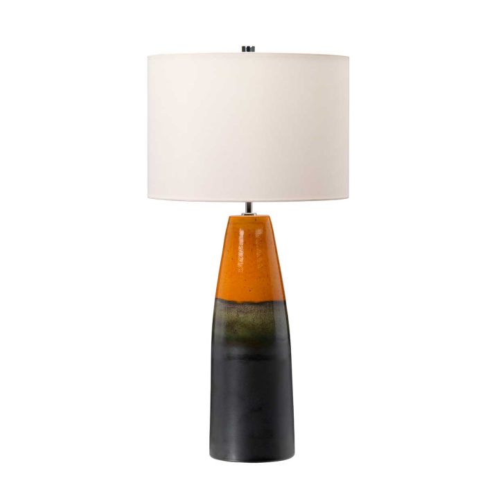 Burnt Oak 1 Light Table Lamp - Comet Lighting