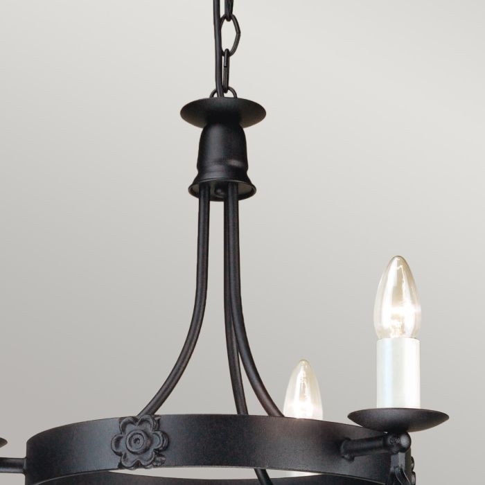 Belfry 3-Light Chandelier Black - Comet Lighting