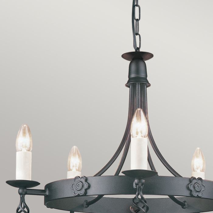 Belfry 5-Light Chandelier Black - Comet Lighting