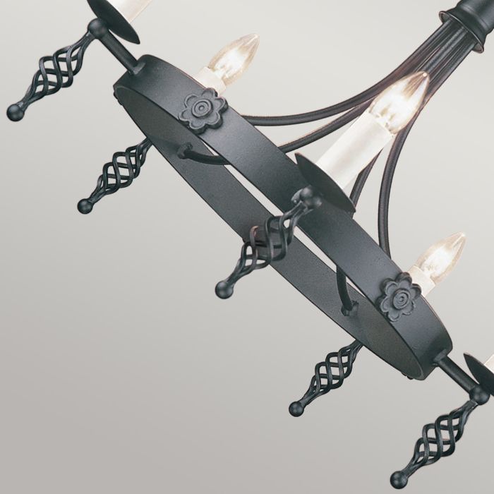 Belfry 5-Light Chandelier Black - Comet Lighting