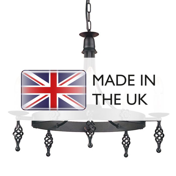 Belfry 5-Light Chandelier Black - Comet Lighting