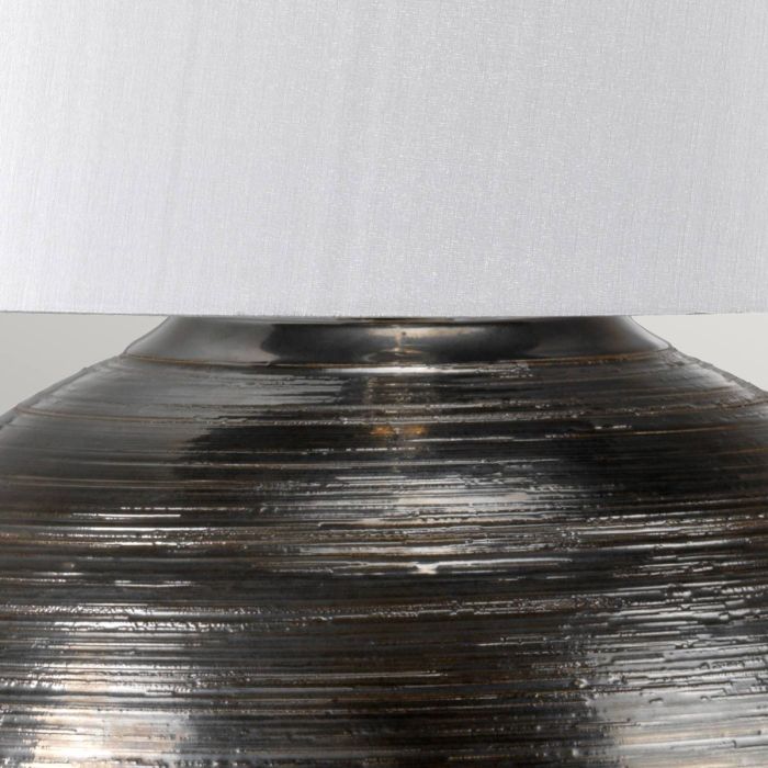 Caesar 1 Light Table Lamp - Silver - Comet Lighting