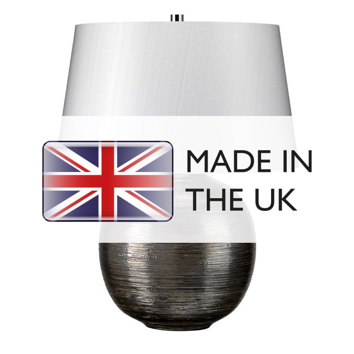 Caesar 1 Light Table Lamp - Silver - Comet Lighting