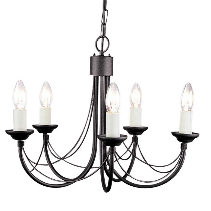 Carisbrooke 5 Light Chandelier - Comet Lighting
