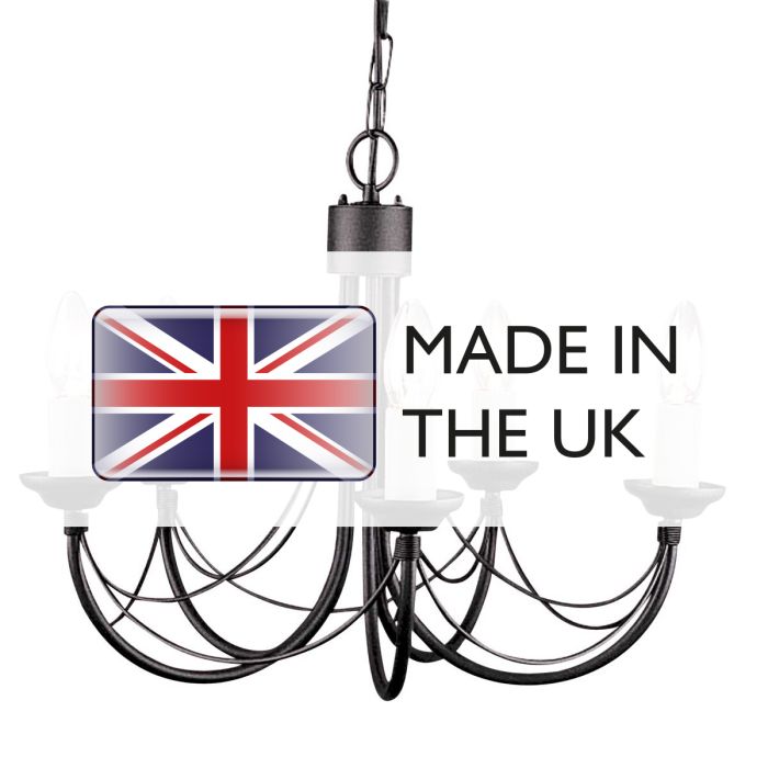 Carisbrooke 5 Light Chandelier - Comet Lighting