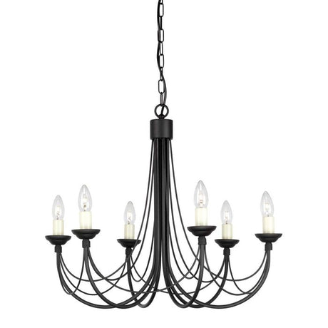 Carisbrooke 6 Light Chandelier - Comet Lighting