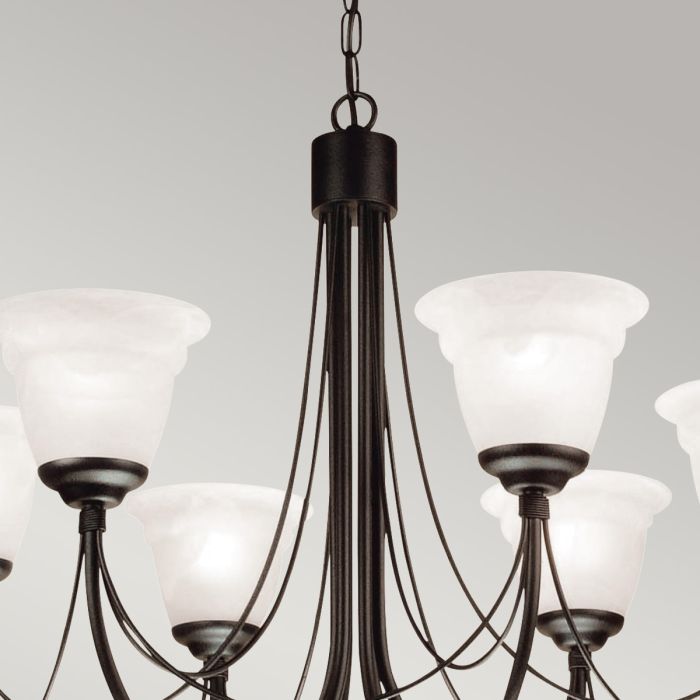 Carisbrooke 6-Light Chandelier Black - Comet Lighting