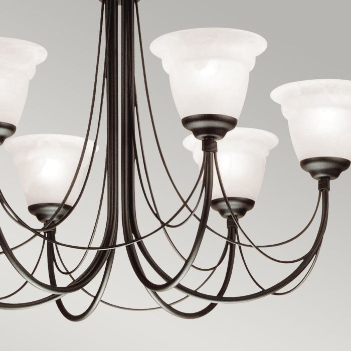 Carisbrooke 6-Light Chandelier Black - Comet Lighting